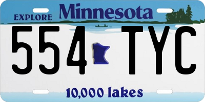 MN license plate 554TYC