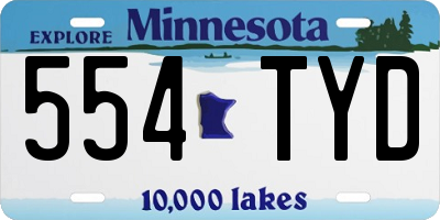 MN license plate 554TYD