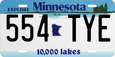 MN license plate 554TYE