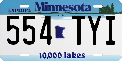 MN license plate 554TYI