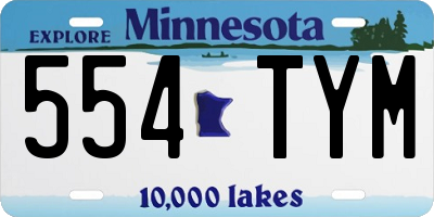 MN license plate 554TYM