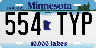 MN license plate 554TYP