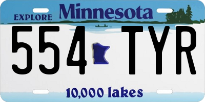 MN license plate 554TYR
