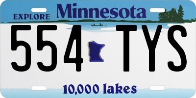 MN license plate 554TYS