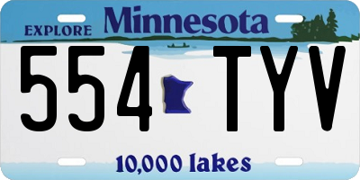 MN license plate 554TYV