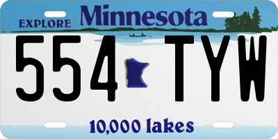 MN license plate 554TYW