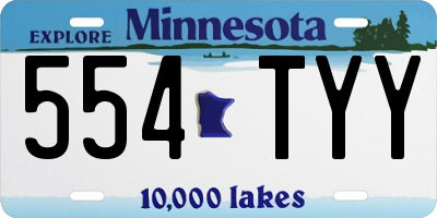 MN license plate 554TYY