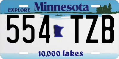 MN license plate 554TZB