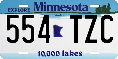 MN license plate 554TZC