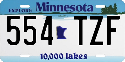 MN license plate 554TZF