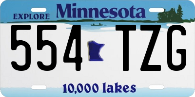 MN license plate 554TZG