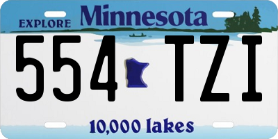 MN license plate 554TZI