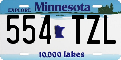 MN license plate 554TZL