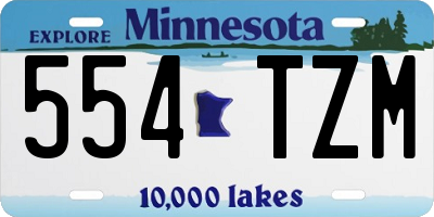 MN license plate 554TZM
