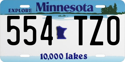 MN license plate 554TZO