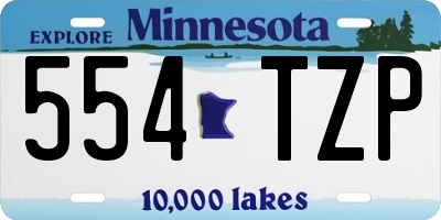 MN license plate 554TZP