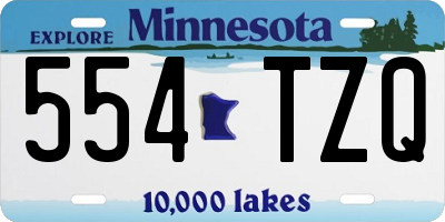 MN license plate 554TZQ