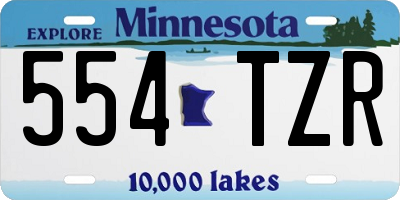 MN license plate 554TZR