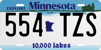 MN license plate 554TZS