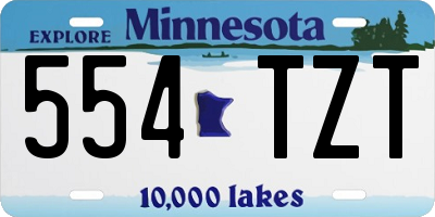 MN license plate 554TZT