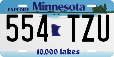 MN license plate 554TZU