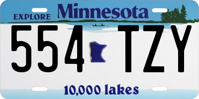 MN license plate 554TZY