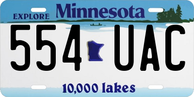 MN license plate 554UAC