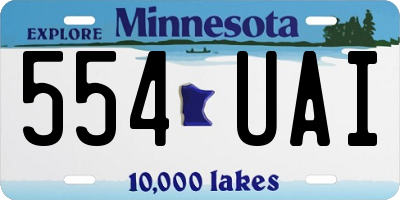 MN license plate 554UAI