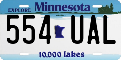 MN license plate 554UAL