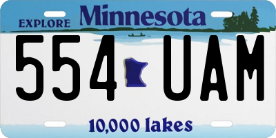 MN license plate 554UAM