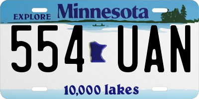 MN license plate 554UAN