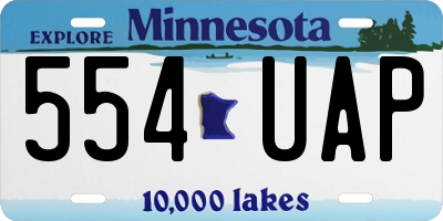 MN license plate 554UAP