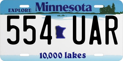 MN license plate 554UAR