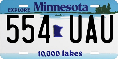 MN license plate 554UAU