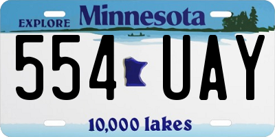 MN license plate 554UAY