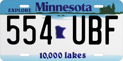 MN license plate 554UBF