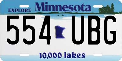 MN license plate 554UBG