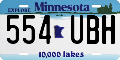 MN license plate 554UBH