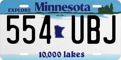 MN license plate 554UBJ