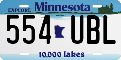 MN license plate 554UBL