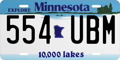 MN license plate 554UBM