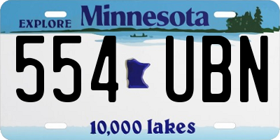 MN license plate 554UBN