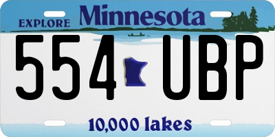 MN license plate 554UBP