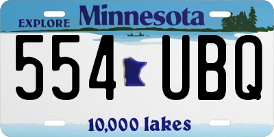 MN license plate 554UBQ
