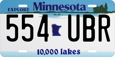 MN license plate 554UBR