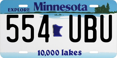 MN license plate 554UBU