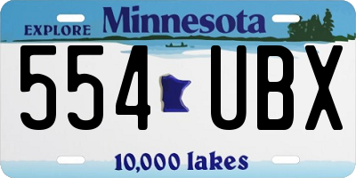 MN license plate 554UBX