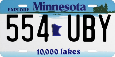 MN license plate 554UBY