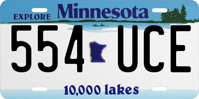 MN license plate 554UCE