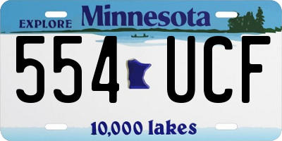 MN license plate 554UCF